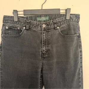 VINTAGE Lauren Ralph Lauren Black Denim Jeans Classic Bootcut Size 8